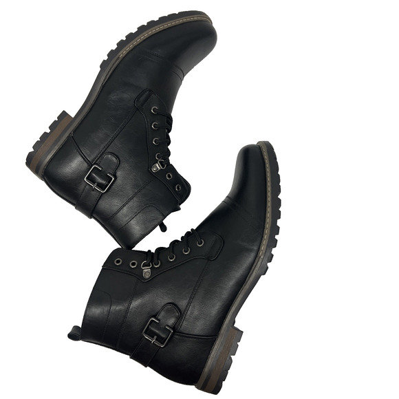 Bruno Marc Philly-5 Black Lace Zip Up Combat Ankle Boots Mens US 13 New main image 5
